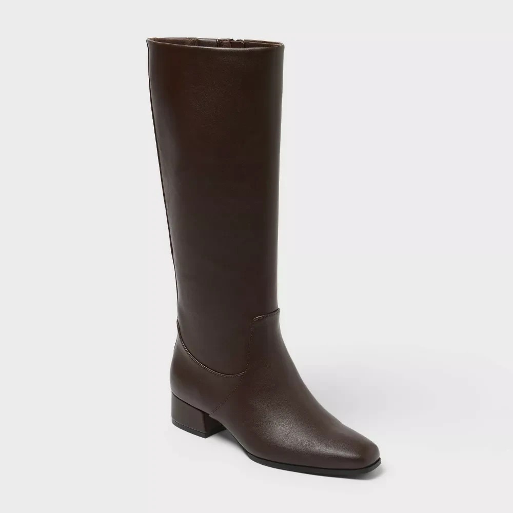 Women's Rhi Knee-High Boots with Memory Foam Insole - Universal Thread Brown 7.5